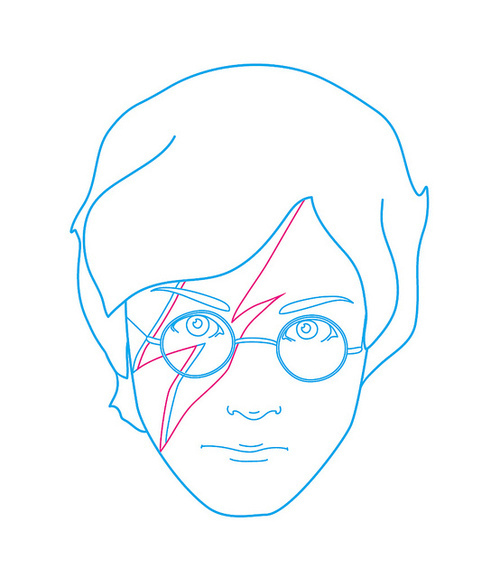 Cartoon David Bowie