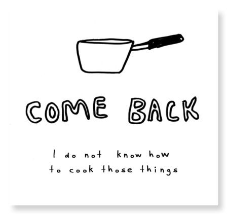 come back, cook and couple
