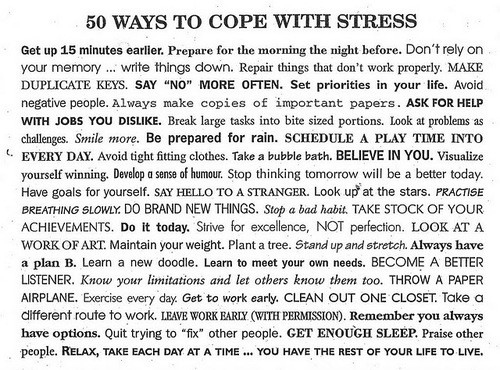 cope with stress, cute and dia a dia