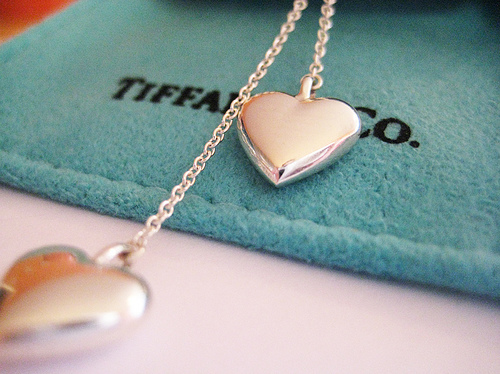 green, heart and necklace