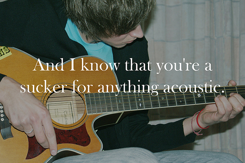 acoustic, boy and guitar