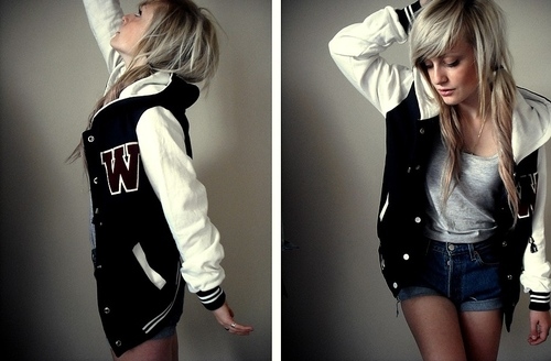 <3, baseball jacket and fashion