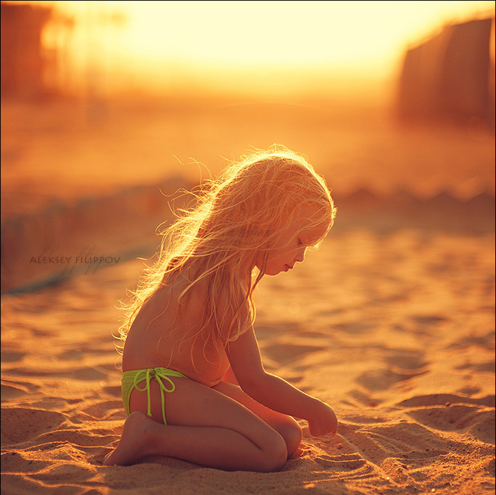 beach, child and girl