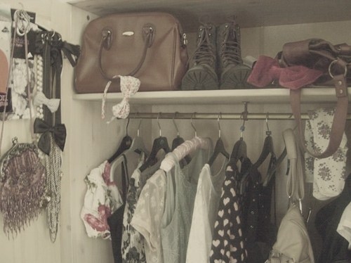 boots, bow, closet, fashion, floral, handbag