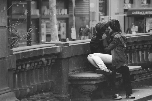 boy, couple, cute, girl, kiss, love