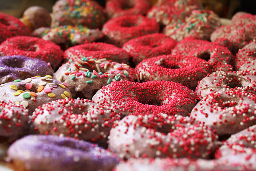candy, donuts and pink