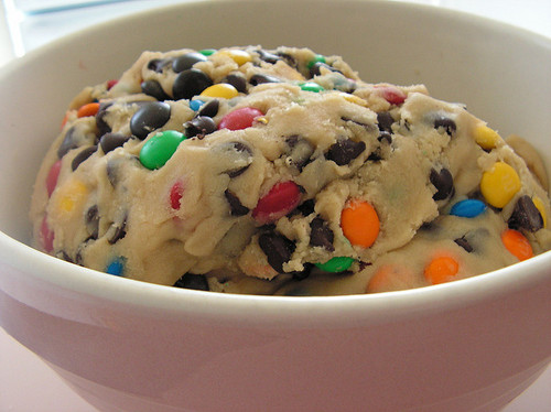 chocolate, cookie dough and food
