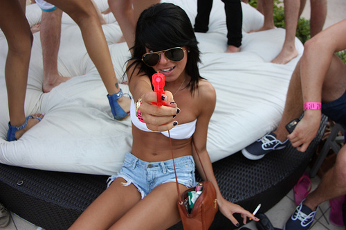 cigarette, girl and shorts