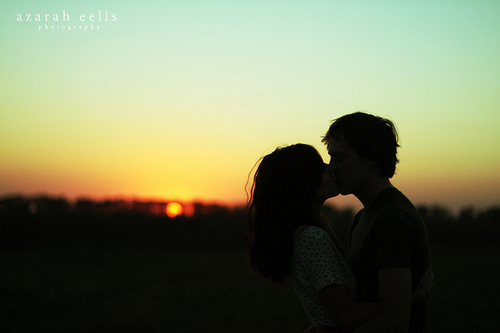couple, cute and kiss