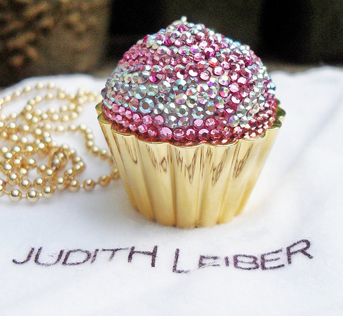 cupcake, glitter and judith leiber