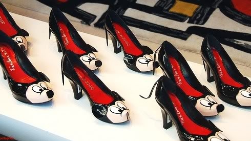 disney, fashion, heels, mickey, mickey mouse, red