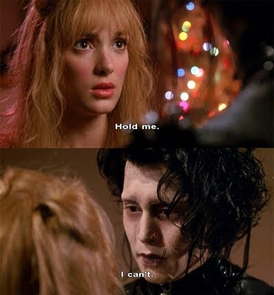 edward, edward scissorhands, hold me, johnny depp, love, own