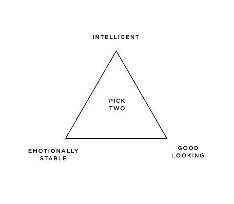 emotionally stable, funny and good looking