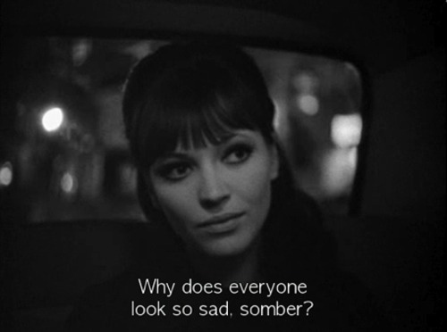 alphaville, anna karina and b&w