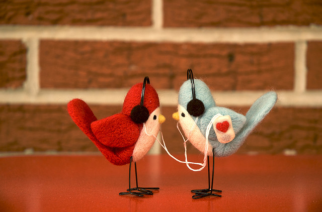 bird, couple and handmade
