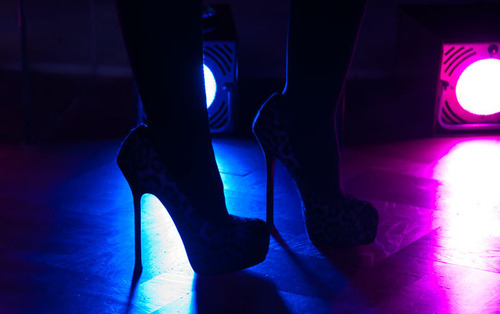 blue,  heels and  high heels