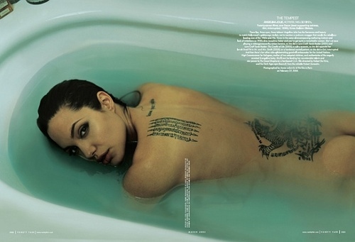 angelina jolie,  ass and  bath tub