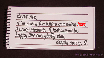 apologize,  hurt and  letter
