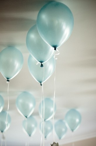 balloons, blue and cute