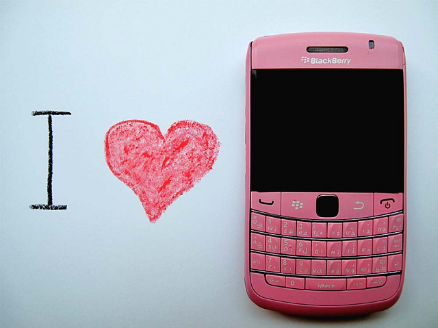 blackberry, cell and love