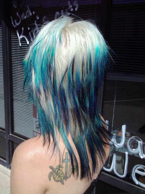 blue hair, girl and hair