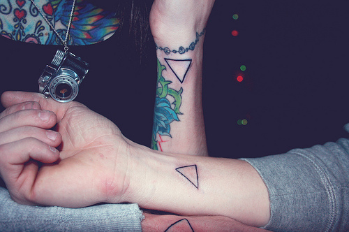 triangle tattoo. tattoo, tattoos, triangle