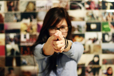 fashion, girl, glasses, gun, style