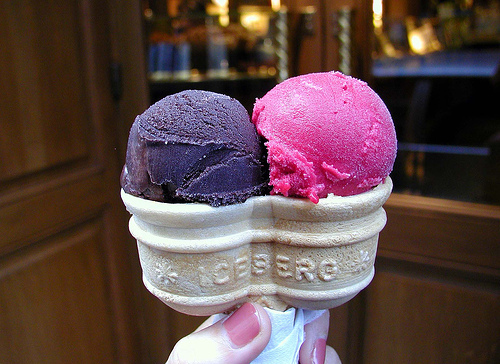 ice cream, iceberg and pink