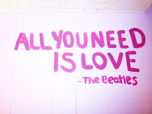 all you need is love, love and lyrics