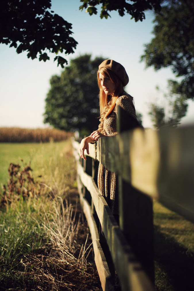 autumn, fence and girl