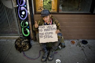 awesome,  homeless and  punk