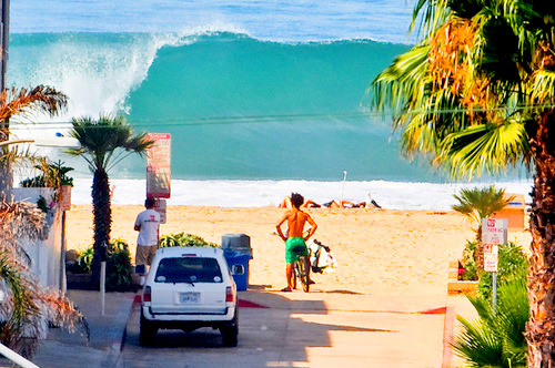 beach, big wave, car, guy, hawaii, ocean