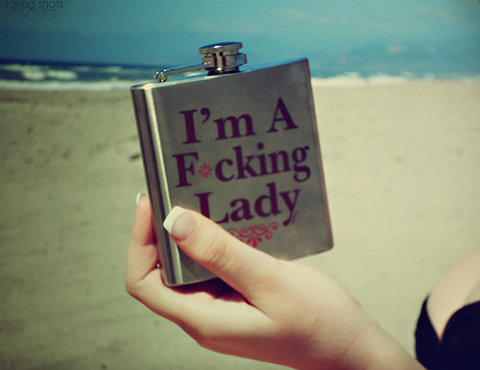 beach, flask and fucking