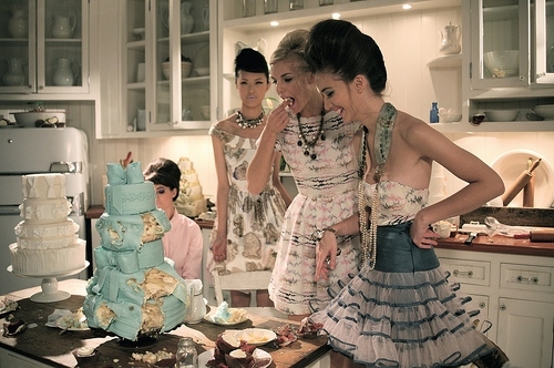 cake, dresses and girly