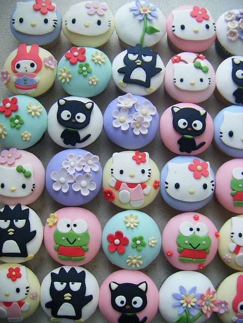 chococat, cupcakes and cute