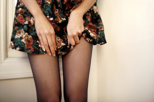 cute, flowery skirt and girl