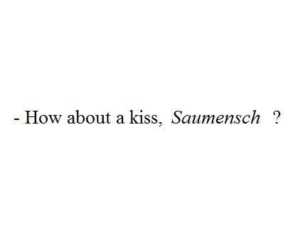 german, kiss and longing