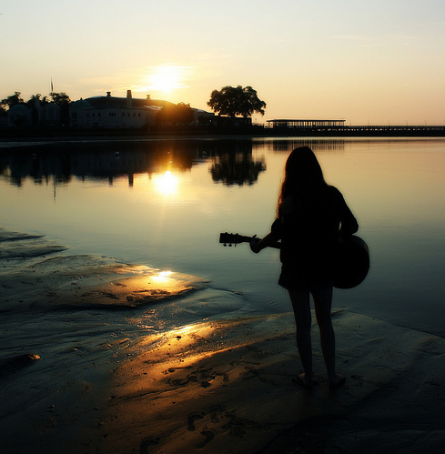 girl, guitar and photography