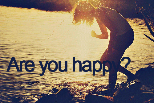 girl, happy and lake