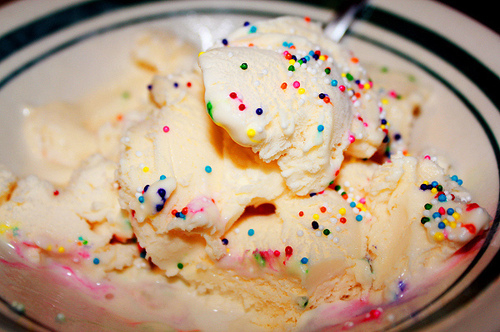 ice cream, pretty and rainbow