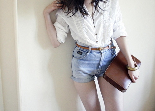 accessories, black hair, fashion, girl, high waisted shorts, photography