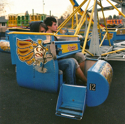 amusement park, carnival and couple