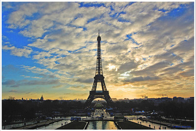 awesome,  clouds and  eiffel tower