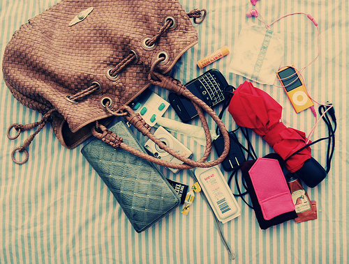 bag, blackberry and comunication