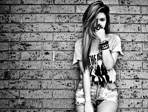 black and white, fashion and girl