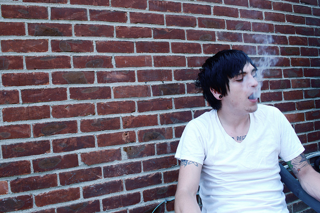 black hair, boy and cigarettes