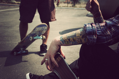 skaters, tattoo