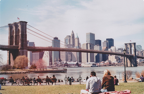 brooklyn, brooklyn bridge, manhattan, meadow, new york, skyline