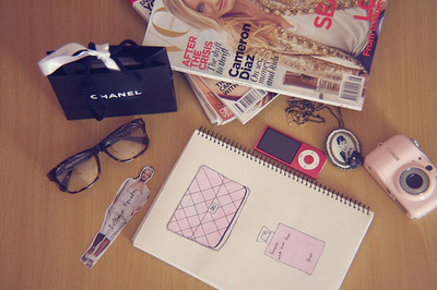 camera,  chanel and  glasses