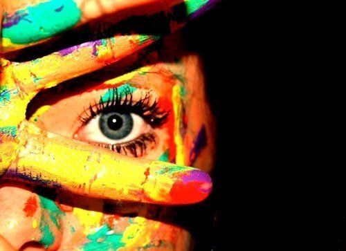 colors, creative and eyelashes